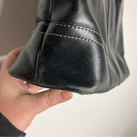 Fossil‎ black leather shoulder bag large size - Picture 5 of 12